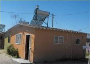 household with solar water heater”