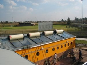Solar thermal installation in Soweto”