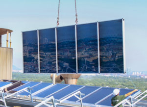 Large prefab SDH collectors: design and yields