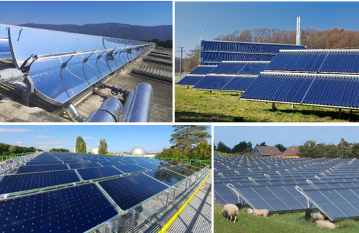 solar collectors for district heating