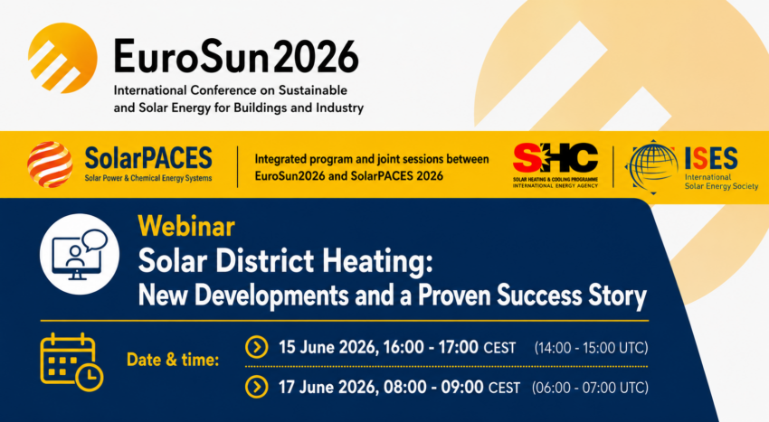  Webinar to introduce Eurosun2026 and SolarPaces 2026 cooperation